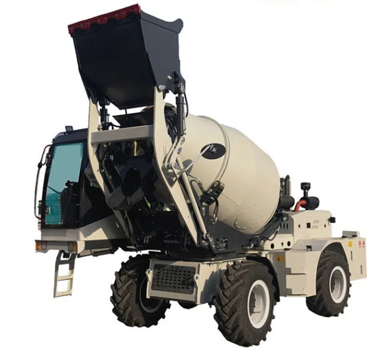 Self loading concrete mixer tr