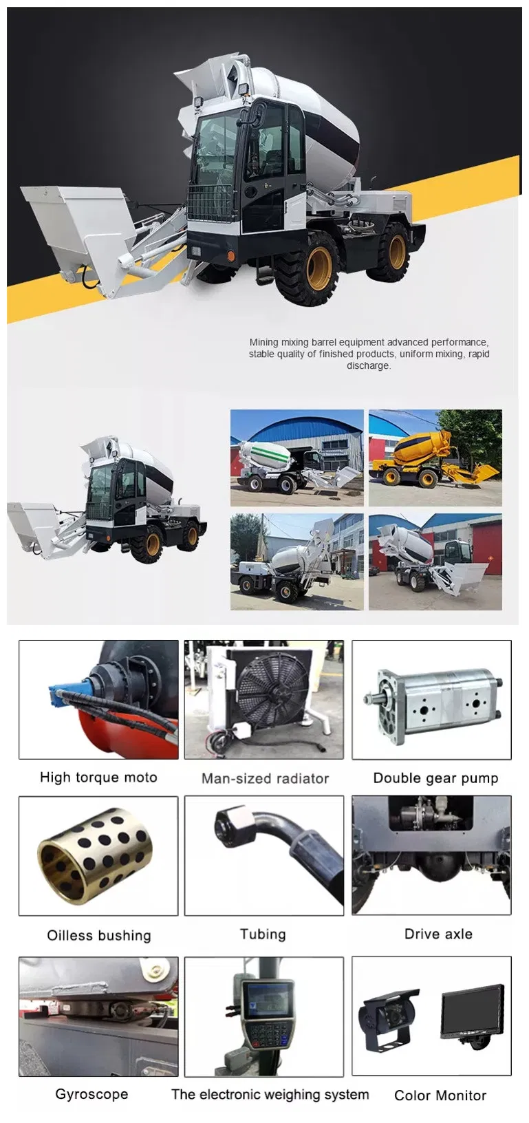 Nanjing Liftor Concrete Mixing Equipment Self-Feeding 1.5 Cbm Home Concrete Mixer Machine Truck Price