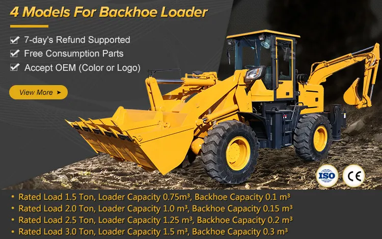 CE Certificated New Design Garden Mini Tractor Digger Backhoe