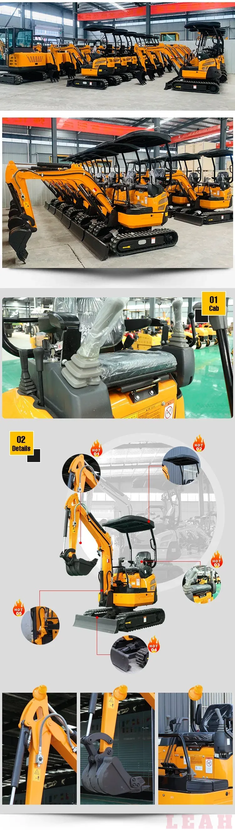 China1.3ton Shovel Excavator for Sale