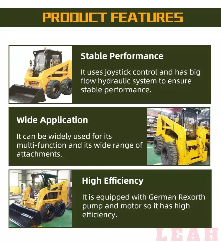 Excellent Traction Lonking Jc308 Skid Steer Mini Loader